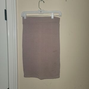 NWT Naked Wardrobe Coco Light Brown Fitted Skirt